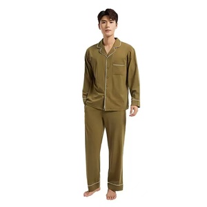 Pigiama da Uomo in Cotone Misto, Maniche Lunghe e Pantaloni, Comodo Set per Casa, Taglie Grandi, Prodotto in Cina - Product Image 1