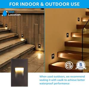 Vente en gros de lampes LED encastrées carrées pour escaliers, 12V 3W, en aluminium, pour l'intérieur, éclairage mural LED - Product Image 6