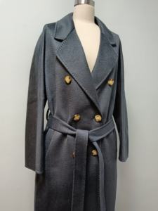 QIUCHEN <span class=keywords><strong>FS2024</strong></span> chaqueta de lana informal suelta de Invierno para mujer gabardina larga de lana de color sólido de doble cara - Product Image 2