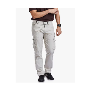 Pantalon Cargo Décontracté pour Homme Anti-Rides Confortable Taille Élastique Multi-Way Respirant Design Grandes Poches de Rangement Grande Taille - Product Image 1