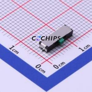 K3-1392M-G1 Slide Switch SMD Switch Single Pole Three Throw Rectangle Pin Header SMD Tab 10.6mm - Product Image 1