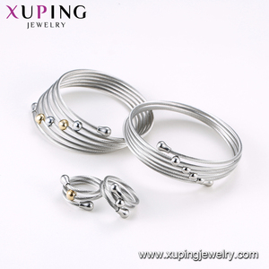 Xuping-Conjunto de 2 piezas de joyería para mujer, sortija, elegante, sencillo y fresco, diseño personalizado, S-166 - Product Image 5
