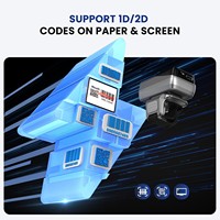 Lecteur de codes-barres 2D Eyoyo pour écran de smartphone, mini lecteur de codes QR/codes-barres sans fil portable, gris/noir, garantie 10 ans