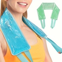 Compresse de gel froid-chaud pour épaules, cou et taille, classe I, bande longue double face, écharpe rafraîchissante, patch de gel perlé, prévention des coups de chaleur
