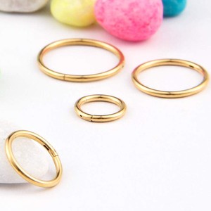 Pendientes de Acero Inoxidable Unisex de Moda, Chapados en Oro de 18K, Color Sólido, Aro Sin Costuras, Elementos del Cielo Estrellado, Venta al Por Mayor - Product Image 2