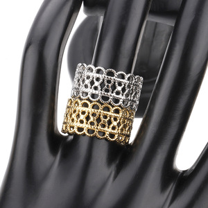 Geometric <b>Titanium</b> Steel <b>Ring</b> Stainless Steel Irregular Opening Unisex Fashion Jewelry - Product Image 2