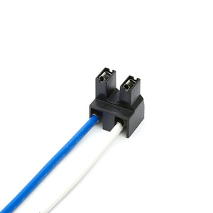 Oto motosiklet H7 güç kablosu soket kablosu kadın 2Pin konnektör kablosu PVC malzeme yalıtım yarım kesim uç tel koşum - Product Image 4