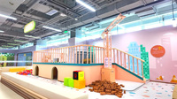 Juego de Casas de Juego de Imitación para Niños Pequeños: Obrero de Construcción, Ladrillos, Grúa Transportadora, Torre, para Parque Infantil Interior Suave