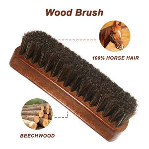 Cepillo de crin natural ecológico-Cepillo de mango de madera hecho a mano para limpiar botas, quitar el polvo y cuidar el hogar - Product Image 4