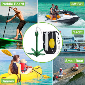 Ancoraggio 1.5kg per Kayak e Jet Ski con 13M corda galleggiante per Paddle Board accessori Canoe barca ancora pieghevole Grapnel ancora - Product Image 6