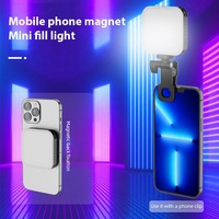 Lumière vidéo RVB de poche magnétique pour photographie 2500K-9000K Dimmable 20 effets d'éclairage Lumière de vidéoconférence