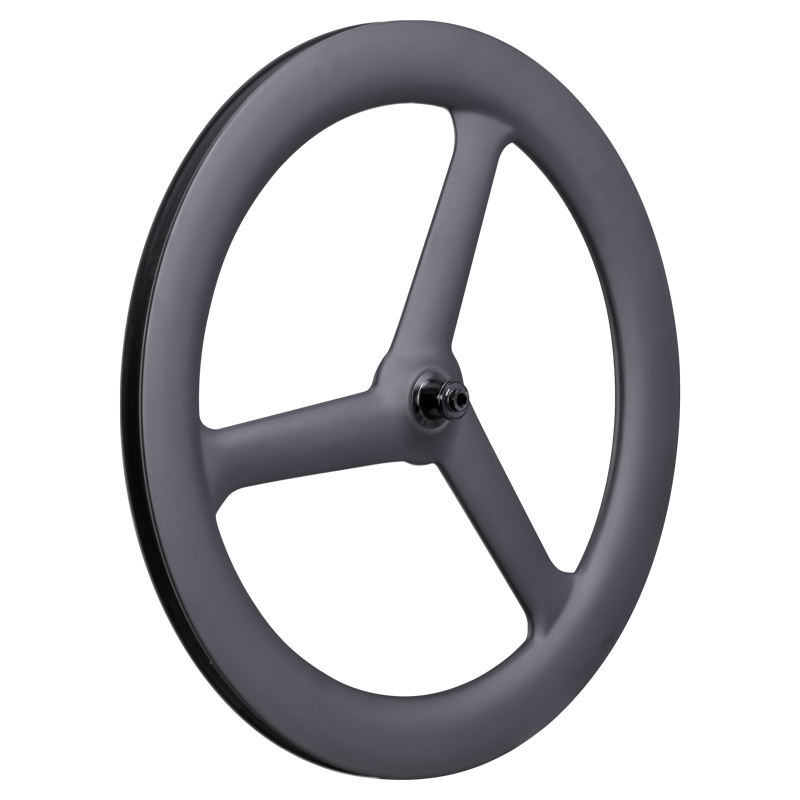 Carbon Tri-Spoke Bike Wheels - Clincher Disc Wheelset