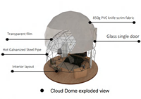 Couverture moderne en PVC pour l'extérieur tente igloo géodésique pour le glamping maison dôme imperméable pour l'hiver
