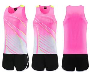 Hombres y mujeres con el mismo tipo de ropa de competición profesional chaleco deportivo ropa de entrenamiento de pista y campo impresa - Product Image 1