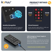 KEMUU Cerraduras de casillero de gimnasio digital biométrico Cerradura de gabinete inteligente Ble Wifi Control remoto para almacenamiento de archivos de metal Armario