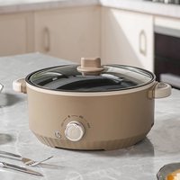 Zogifts 3L/4.6L Multi-Fonction Chaude Poignée Antiadhésive Pot Avec Vapeur Double Couche Poêles Électriques Cuiseur À Riz