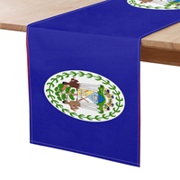 Chemin de table polyvalent à thème drapeau du Belize, accessoire de table imprimé sur mesure pour hôtels, restaurants, réunions de famille et fêtes
