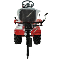 Cultivateur rotatif électrique diesel Meiqi 195, mini motoculteur à manivelle pour levage et abaissement, agriculture