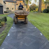 Tapis de protection temporaire pour équipement lourd en PE, résistant à l'huile et antidérapant, 4x8, pour boue, marais, terrains accidentés et protection du sol