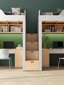 Минималистские деревянные кровати для общежитий, письменные столы, шкафы для хранения, шкафы для гостиниц, школы, спальни, Тендерные проекты - Product Image 6