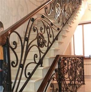Декоративные металлические перила из кованого железа, прочное ограждение для балкона на заказ для наружного использования - Product Image 5