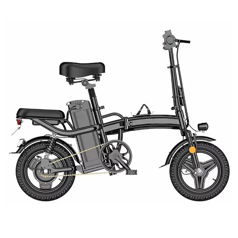 गर्म बिक्री 14 इंच मिनी तह निलंबन ebike 48v 400w बिजली साइकिल foldable 14 "* 2.125" 48v 10Ah बैटरी शहर ebike