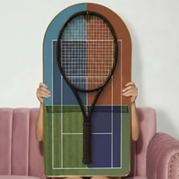 Cadres en toile pour raquettes de tennis Grand Chelem Australian Open French Open US Open - Décoration murale style français 40x80 pouces