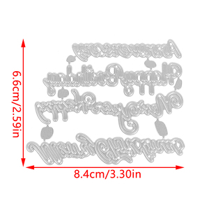 AAGU New Metal Cutting Dies mold Scrapbooking Craft Cutting Die <span class=keywords><strong>buon</strong></span> compleanno capodanno Merry Christmas Letter Craft Dies - Product Image 2
