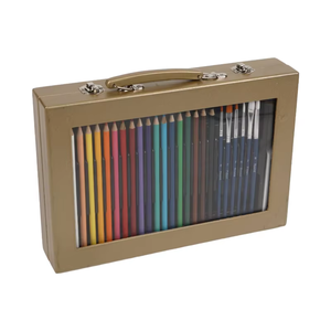 Scatola di legno di alta qualità Art Set Non tossico acquerello colori colori acrilici colori <span class=keywords><strong>matite</strong></span> per artista 49 pz - Product Image 2