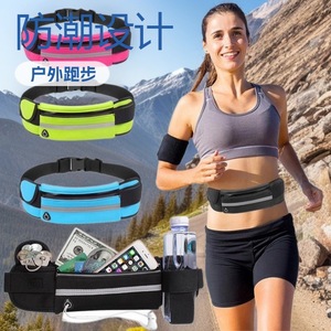 Riñonera Deportiva Impermeable para Teléfono, Almacenamiento para Deportes al Aire Libre, Correr, Ciclismo, Porta Botella de Agua, Unisex, Color Sólido - Product Image 1