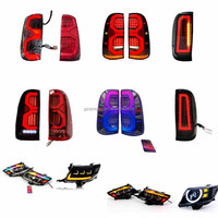 Luces Traseras LED con Luz Fluida de Encendido, Señal de Giro Secuencial, DRL y Luz de Freno para Toyota Hilux Vigo, Conjunto de Lámparas Traseras