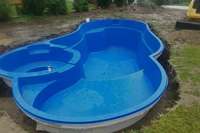 Conteneur d'expédition en acier de fibre de verre de fenêtre acrylique Infinity-Edge résistant à la corrosion piscine chauffée de 20 pieds et 40 pieds