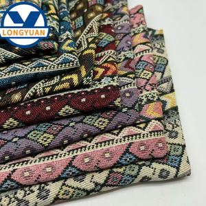 <span class=keywords><strong>Tissu</strong></span> de tapisserie personnalisé en jacquard rétro tissé et teint en fil pour housses de canapé, housses de chaise, sacs fourre-tout et vêtements - Product Image 2