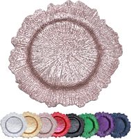 Assiette de présentation décorative en plastique de style américain rétro, luxe léger, vintage, pour la décoration de mariages, banquets et événements