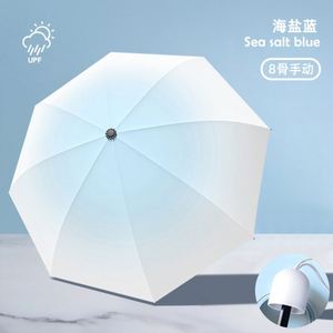 Paraguas Plegable Automático de Estilo Sencillo y Moderno, Diseño Degradado, Resistente a la Lluvia, Protección UV, Sombrilla de 3 Pliegues - Product Image 3