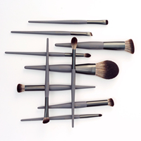 Ensemble de 10 pinceaux de maquillage professionnels Gracedo, poils synthétiques, manche en bois, couleur et logo personnalisables, vente en gros d'usine