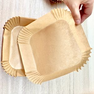 50pcs 에어 프라이어 일회용 종이 라이너 케이크 금형 모양 머핀/컵케익 베이킹 금형 주방 요리 제빵기구 메이커 피자 음식 - Product Image 2