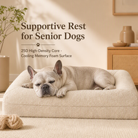 Lit pour chien en mousse à mémoire de forme orthopédique haute densité 25D, pour chiens âgés et de grande taille, avec housse rafraîchissante amovible et lavable, vente en gros
