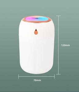 Lampe LED portable, mini <span class=keywords><strong>humidificateur</strong></span> ionisant 300 ml avec diffuseur d'huiles essentielles aromatiques, prise et USB pour voiture et usage domestique - Product Image 4