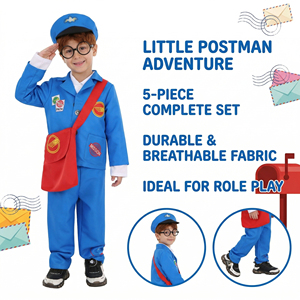 ชุดคอสเพลย์เด็กไปรษณีย์ ชุดแต่งกายพนักงานไปรษณีย์สำหรับเด็ก - Product Image 5