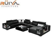 Ruiya Furniture hochwertiges Produkt Luxus zeitgenössisches kaiserliches Schnitts ofa italienisches Leder