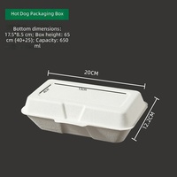Emballages jetables pour boulangerie à emporter : Boîtes en pulpe moulée pour hot-dogs, hamburgers, croissants et plats prêts à consommer