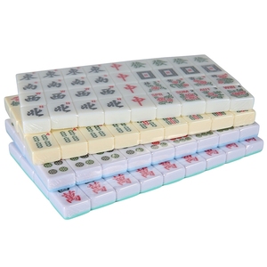 Mahjong personnalisé à double couche opaque avec gravure sur le devant, tuiles colorées uniques américaines, chinoises, hongkongiennes, singapouriennes, japonaises - Product Image 5