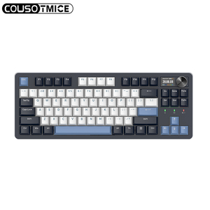 <span class=keywords><strong>Clavier</strong></span> mécanique sans fil Neswets 84 touches, tri-mode, à échange à chaud, avec écran intelligent RGB pour le repose-poignets et bouton rotatif - Product Image 2
