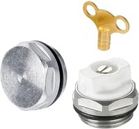 Robinet de purge d'air en laiton de type cock pour radiateur, bouchon d'étanchéité et jeu de clés de purge pour radiateurs en aluminium