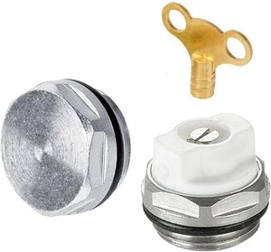 Válvula de purga de aire tipo macho de latón para radiadores, tapón de cierre y juego de llaves de ventilación para radiadores de aluminio - Product Image 2