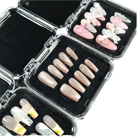 Lot de 10 faux ongles en acrylique faits main, couleurs unies variées, avec outils – Fournisseur d'usine, personnalisable