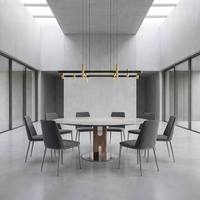 Table de salle à manger ronde extensible en ardoise pour 8 personnes, idéale pour la maison et les restaurants – Grande promotion familiale