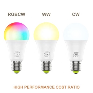 Lampadina Smart WIFI Magic Home <span class=keywords><strong>E27</strong></span> <span class=keywords><strong>LED</strong></span> 2.4G RGBCCT Multicolore Dimmerabile Compatibile con Alexa e Google Home per Controllo Vocale - Product Image 4
