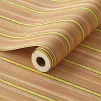 Wallpaper PVC CHOOWIN Motif Kayu Beralur 0.16mm, Dapat Dilepas, Perekat Sendiri, Tahan Air, Anti Lembab, Dekorasi Dinding TV